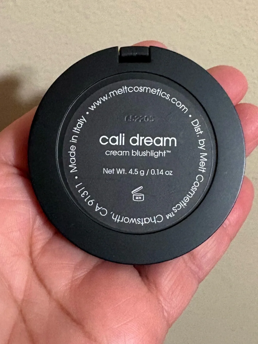 Melt Cosmetics—Cream Blushlight —cali dream Peachy Like New I Just Swatch.